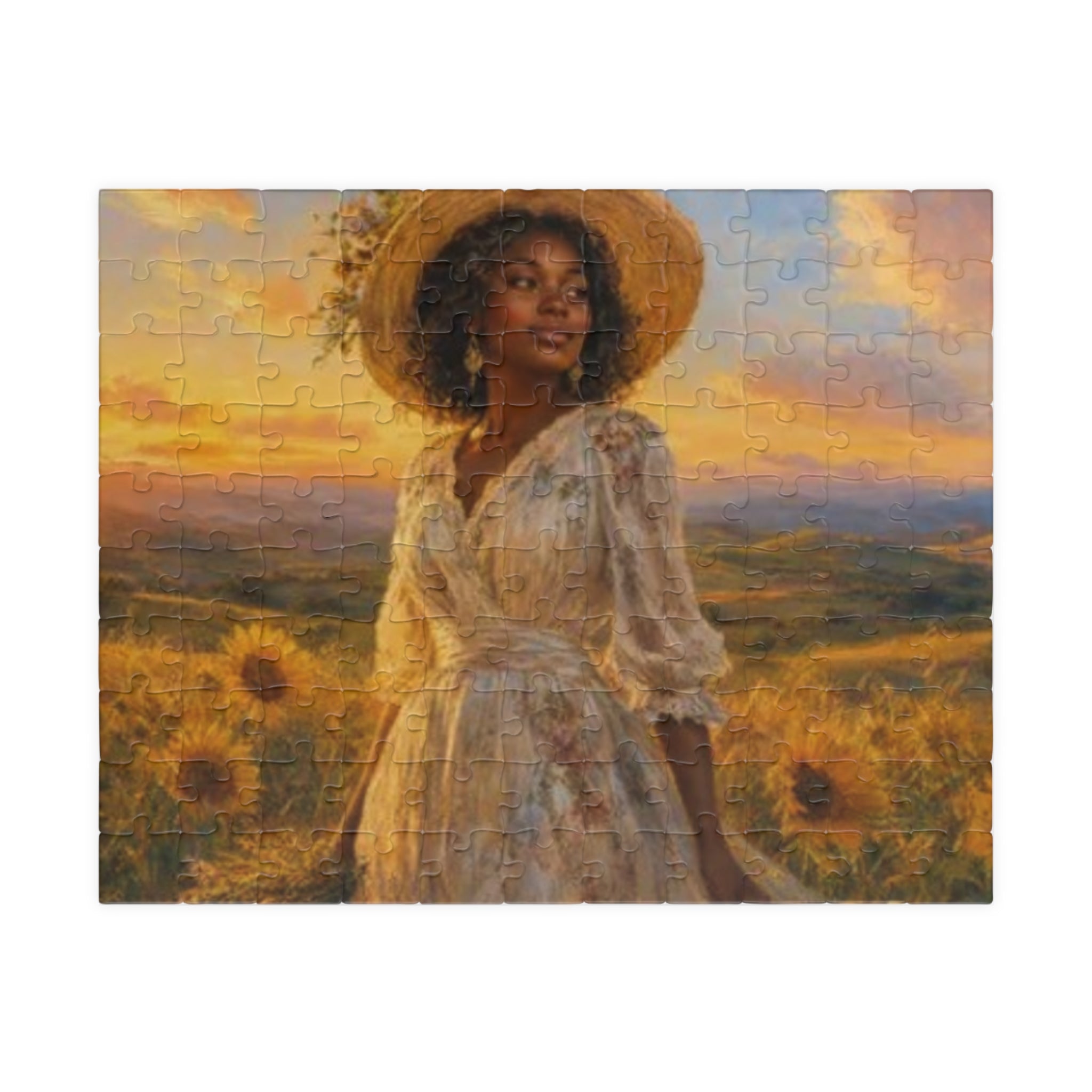 Woman in Sunflower Field Puzzle | 110 Piece