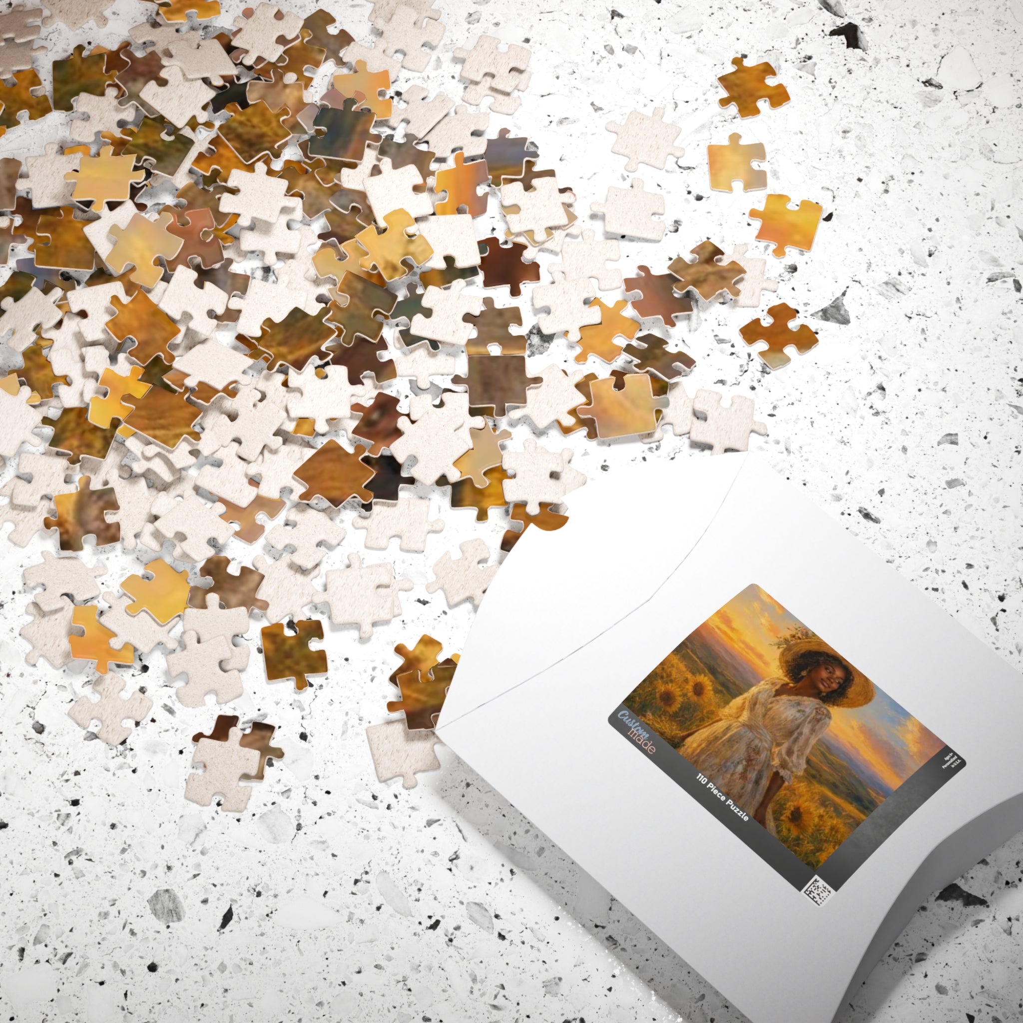 Woman in Sunflower Field Puzzle | 110 Piece